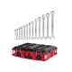 Milwaukee SAE Combination Ratcheting Wrench Set w/ PACKOUT 22-in Tool Box (15-Piece)