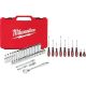 Milwaukee 3/8 in. Drive Metric Ratchet and Socket Mechanics Tool Set w/ Screwdriver Set (42-Piece)