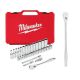 Milwaukee 3/8 in. Drive Metric Ratchet and Socket Mechanics Tool Set w/ 3/8 in. Drive 12 in. Extended Ratchet (33-Piece)