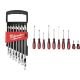 Milwaukee 144-Position Flex-Head Ratcheting Combination Wrench Set Metric w/ Screwdriver Set (17-Piece)