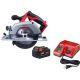 Milwaukee M18 18-Volt Lithium-Ion Cordless 6-1/2 in. Circular Saw with M18 Starter Kit One 5.0Ah Battery and Charger