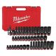 Milwaukee SHOCKWAVE 3/8-inch Drive SAE and Metric 6 Point Impact Socket Set (43-Piece)