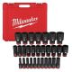 Milwaukee SHOCKWAVE 1/2-inch Drive Metric 6 Point Impact Socket Set (29-Piece)