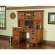 HOMESTYLES 58 inch Rectangular Cottage Oak 5 Drawer Computer Desk w/ Solid Wood Material