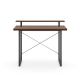 HOMESTYLES Merge 42-in. Brown Walnut Computer Desk with Monitor Stand
