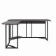 NTENSE Quest 60-in. L-Shaped Gray Gaming Desk with CPU Stand