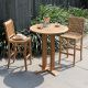Cambridge Casual Heaton Teak Wood 3-pc Bar Height Outdoor Bistro Set