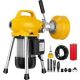 66 ft x 2 3 in Electric Drain Auger 500 Watt Portable Drain Cleaner with 4 Cutters Tool fit 3 4 in to 5 in Pipe