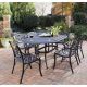 HOMESTYLES Sanibel Black 7-pc Cast Aluminum Outdoor Dining Set