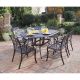 HOMESTYLES Sanibel Rust Bronze 7-pc Cast Aluminum Outdoor Dining Set