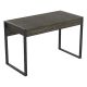 Computer Desk 47L Dark Grey 2-Drawers Black Metal