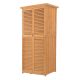 Outsunny 18.25-inch x 34.25-inch x 63-inch Natural Wooden Garden Storage Shed w/ Lock and Weather-Resistant Coating