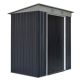 Outsunny 43.25 in. x 68.5 in. x 68.5 in. Black Garden Tool Storage Set with Locking Door and Air Vents