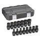 GEARWRENCH 3/8-in Drive Metric 6-Point Standard Universal Impact Socket Set (15-Piece)