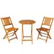 Outsunny 3-pc Folding Acacia Wood Outdoor Patio Bistro Set Table and Chairs