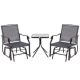 Outsunny 3-Piece Metal Patio Conversation Set with Glider Chairs & Middle Table