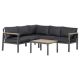 2-Piece Metal Patio Conversation Set with Dark Grey Cushions