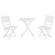 Outsunny White 3-Pieces Wood Outdoor Bistro Set