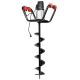 XtremepowerUS 6 in. Digging Auger Drill Bit in Black with 1500-Watt 1.6 HP Electric Earth Post Hole Digger