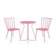 Novogratz Poolside Gossip Pink Steel 3-Piece Heidi Outdoor/Indoor Bistro Set