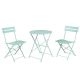 Mint Green 3 pc. Steel Outdoor Bistro Set
