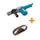 Makita 5 Amp Corded 1-1/8-inch x 21-inch Belt Sander w/ Bonus 1-1/8-inch x 21-inch 80-Grit Abrasive Belt, 10-Pack
