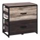 HOMCOM Urban Brown Office File Cabinet with 2-File Drawers
