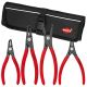 KNIPEX - 4-Piece Precision Circlip Snap-Ring Pliers Set