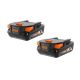 RIDGID - 18V Compact Lithium-Ion Battery 2-Pack