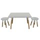 ACESSENTIALS Kids Dipped Table and Stool Set in Gray