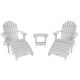 Highwood Hamilton White 5-pc Recycled Plastic Outdoor Conversation Set