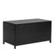 120 Gal. XL Outdoor Storage Box Waterproof, Resin Rattan Deck Box for Patio Garden Furniture, Outdoor Cushion Storage AG-CUSHION BOX black