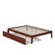 Atlantic Furniture Colorado Walnut Full Bed w/ USB Turbo Charger and Twin Trundle