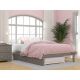 Atlantic Furniture Colorado Grey Full Bed w/ USB Turbo Charger and Twin Trundle