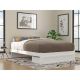 AFI Colorado Queen Bed with Foot Drawer and USB Turbo Charger in White