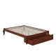 AFI Colorado Queen Bed with Foot Drawer and USB Turbo Charger in Walnut