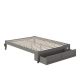 AFI Colorado Queen Bed with Foot Drawer and USB Turbo Charger in Grey