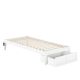 AFI Colorado Twin Extra Long Bed with Foot Drawer and USB Turbo Charger in White