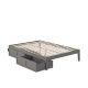 AFI Colorado Full Bed with USB Turbo Charger and 2-Drawers in Grey