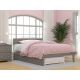 Atlantic Furniture Boston Grey Full Bed w/ Twin Trundle
