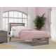 Atlantic Furniture Oxford in Grey Twin Extra Long Bed w/ Footboard and USB Turbo Charger