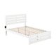 Atlantic Furniture Oxford White Full Bed w/ Footboard and USB Turbo Charger
