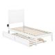 NoHo White Twin Bed w/ Twin Trundle