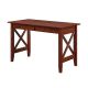 Atlantic Furniture 48 in. Rectangular Walnut 1 Drawer Writing Desk w/ Solid Wood Material
