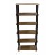 Alaterre Furniture Pomona 70-inch Natural/Black Metal 5-shelf Etagere Bookcase