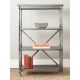 Safavieh 50.25-inch Dark Silver Metal 3-shelf Etagere Bookcase