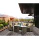 MOD Amelia 3-pc Wicker Outdoor Sectional Set with Gray Cushions