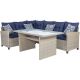 MOD Amelia 3-pc Wicker Patio Conversation Deep Seating Set in Navy