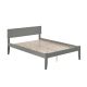 Atlantic Furniture Orlando Full Platform Bed w/ Open Foot Board in Grey