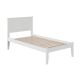 Atlantic Furniture Madison White Twin Platform Bed w/ Open Foot Board